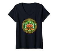 Damen Das Glück läuft in Meinem Clan O’Connor St. Patrick’s Day T-Shirt mit V-Ausschnitt
