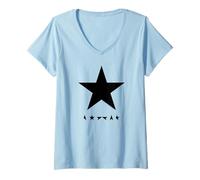Damen David Bowie Blackstar Albumcover T-Shirt mit V-Ausschnitt
