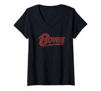 Damen David Bowie - Bowie T-Shirt mit V-Ausschnitt