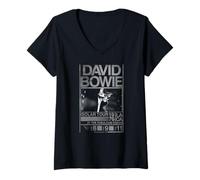 Damen David Bowie - Inseltour T-Shirt mit V-Ausschnitt