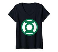 Damen DC Comics Green Lantern Corps TV-Serie Power Ring Badge T-Shirt mit V-Ausschnitt