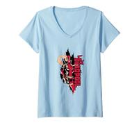 Damen Deadpool Lady Deadpool T-Shirt mit V-Ausschnitt