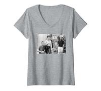Damen Depeche Mode Band Fotoshooting von Virgina Turbett T-Shirt mit V-Ausschnitt