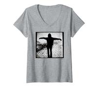 Damen Depeche Mode Dave Gahan Devotional Tour von Phil Nicholls T-Shirt mit V-Ausschnitt