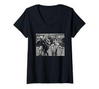 Damen Depeche Mode David Gahan Blackwing Studios Virginia Turbett T-Shirt mit V-Ausschnitt