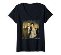 Damen Depeche Mode Fotoshooting London von Simon Fowler T-Shirt mit V-Ausschnitt