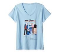 Damen Der Frühstücksclub Das Gehirn Die Prinzessin Die Rebellin T-Shirt mit V-Ausschnitt