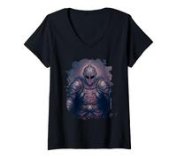Damen Der mächtige Ritter mit machtvoller Aura T-Shirt mit V-Ausschnitt