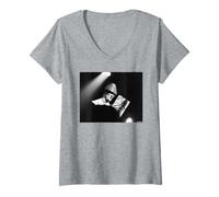 Damen Devo Mark Mothersbaugh Live-Foto von Martin O'Neill T-Shirt mit V-Ausschnitt