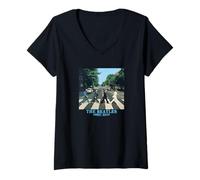 Damen Die Beatles Abbey Road T-Shirt mit V-Ausschnitt