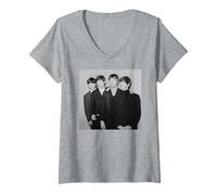 Damen Die Beatles Paul McCartney John Lennon & Co 1963 T-Shirt mit V-Ausschnitt