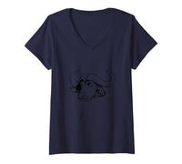 Damen Die Big Five von Africa Safari Buffalo T-Shirt mit V-Ausschnitt