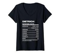 Damen Dietrich Durchschnittliche Nährwerte Name Lustig T-Shirt mit V-Ausschnitt