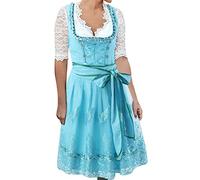 Damen Dirndl 3 Teilig Trachtenkleid Midi Dirndlkleid Trachten Kleid + Dirndlbluse+Schürze Grosse Grössen Trachtenmode Dirndl & Dirndl-Sets für Damen Mädchen Oktoberfest Outfit S-5XL