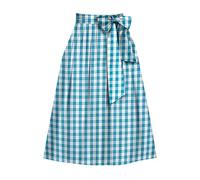 Damen Dirndl Schürze Midi Lang - Dirndlschürzen Dirndlschürze Hochzeit Mittelalter Oktoberfest trachtenschürze mit kariert Schleife Festlich Dirndlrock Knielange Für Bayrische Tracht Übergröße Apron