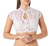 Damen Dirndlbluse Grimaldi aus Spitze weiß 32