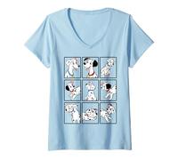 Damen Disney 101 Dalmatiner Group Shot Box Up T-Shirt mit V-Ausschnitt