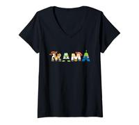 Damen Disney and Pixar’s Toy Story Mama Mother’s Day Mom Birthday T-Shirt mit V-Ausschnitt