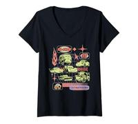 Damen Disney and Pixar's Cars 20th Anniversary Lightning & Friends T-Shirt mit V-Ausschnitt