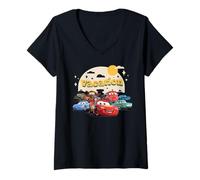 Damen Disney and Pixar's Cars Vacation Matching Group Trip T-Shirt mit V-Ausschnitt