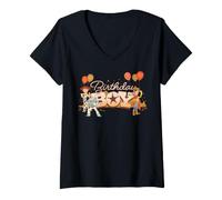 Damen Disney and Pixar's Toy Story Birthday Boy Cowboy Sheriff T-Shirt mit V-Ausschnitt
