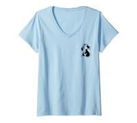 Damen Disney Bambi Thumper Left Chest Vintage Bunny Icon T-Shirt mit V-Ausschnitt