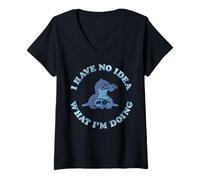 Damen Disney Lilo & Stitch I Have No Idea What I'm Doing T-Shirt mit V-Ausschnitt