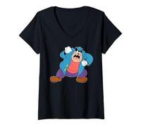 Damen Disney Pete Retro Character Pose Trip Matching T-Shirt mit V-Ausschnitt