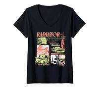 Damen Disney & Pixar's Cars 20th Anniversary Rolling with Besties T-Shirt mit V-Ausschnitt