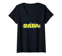 Damen Disney & Pixar's Toy Story Dada Birthday Family Disney Trip T-Shirt mit V-Ausschnitt