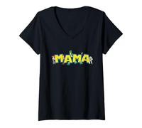 Damen Disney & Pixar's Toy Story Mama Birthday Family Disney Trip T-Shirt mit V-Ausschnitt
