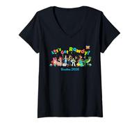 Damen Disney & Pixar's Toy Story Rowdy Vacation 2026 Matching Trip T-Shirt mit V-Ausschnitt