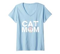Damen Disney The Aristocats Marie Cat Mom T-Shirt mit V-Ausschnitt