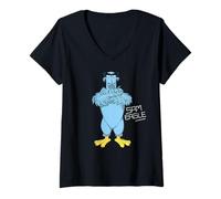 Damen Disney The Muppets Sam the Eagle Big Pose T-Shirt mit V-Ausschnitt