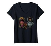 Damen Disney Villains Apothecary Scar Yzma & Mother Gothel Potions T-Shirt mit V-Ausschnitt