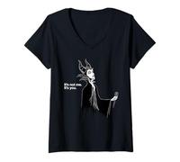 Damen Disney Villains Maleficent It's Not Me It's You T-Shirt mit V-Ausschnitt