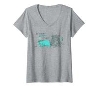 Damen Disney Winnie the Pooh Eeyore’s Happy Place T-Shirt mit V-Ausschnitt