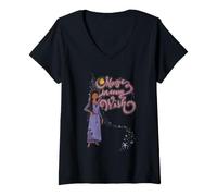 Damen Disney Wish Asha & Star Magic In Every Wish Celestial Duo T-Shirt mit V-Ausschnitt