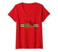 Damen Distressed 80s BMX Bandits T-Shirt T-Shirt mit V-Ausschnitt