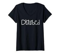 Damen Disturbed T-Shirt Disturb T-Shirt Already Shirt T-Shirt mit V-Ausschnitt