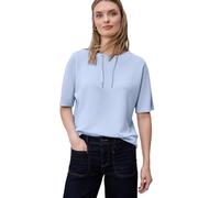 Sweatshirt STREET ONE, Damen, Gr. 40, cashmere blau, Sweatware, Obermaterial: 46% Modal, 46% Polyester, 8% Elasthan, unifarben, lässig geschnitten hüftbedeckend, Rundhals, abgerundeter Saum, Sweatshir