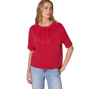 T-Shirt STREET ONE, Damen, Gr. 42, salsa rot, Stoff, 46% Modal, 46% Polyester, 8% Elasthan, unifarben, normal normal, U-Boot-Ausschnitt, abgesteppt, Shirts T-Shirt, im Silk Look (32700744-42) salsa ro