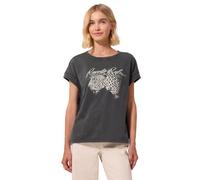 Print-Shirt STREET ONE STUDIO, Damen, Gr. 38, grau (washed out grau), Web, 100% Baumwolle, bedruckt, comfort fit normal, Rundhals, normaler Saum, Shirts, mit Frontprint (87604267-38) washed out grau