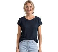 Street One Frauen Dropped Shoulder Shirt mit Rundhals in Blau, Gr: 46