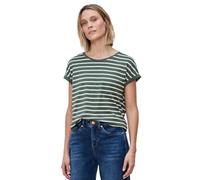 Street One Frauen Dropped Shoulder Shirt mit Streifen in Grün, Gr: 40
