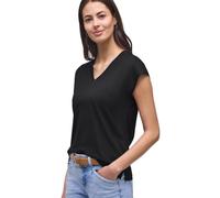 Damen Dropped Shoulder Shirt mit V-Neck