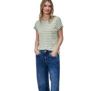 Damen Dropped Shoulder T-Shirt mit Streifen