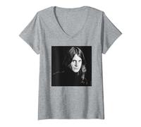 Damen Duffy-Archivfotografie Ozzy Osbourne von Black Sabbath T-Shirt mit V-Ausschnitt