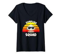 Damen Dumpling Squad lustig, asiatische Küche T-Shirt mit V-Ausschnitt