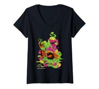 Damen Dungeons & Dragons Mouth Colour T-Shirt mit V-Ausschnitt